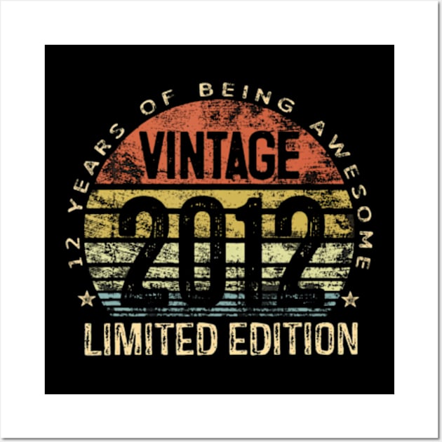 Year Old s Vintage 2012 Limited Edition 12th Birthday Wall Art by Daysy1